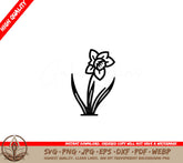 Blooming Narcissus SVG Cut File